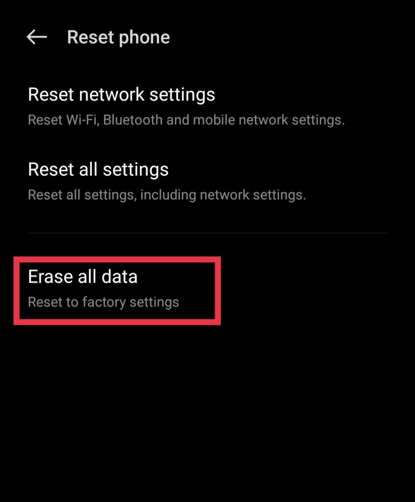 Realme phone reset kaise kare