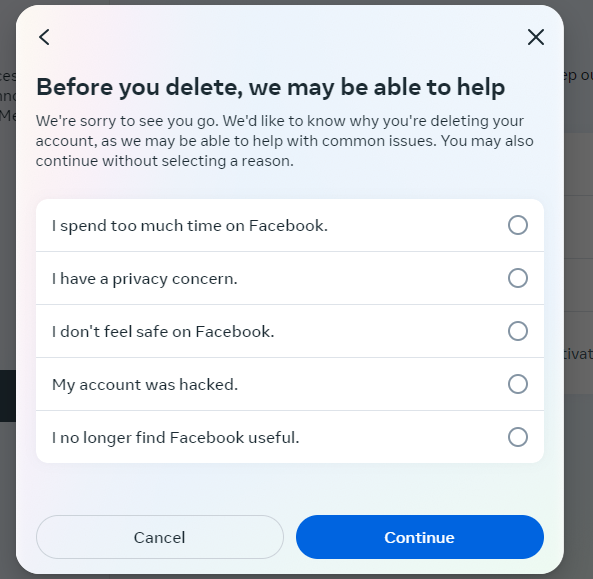 Facebook account delete kaise kare