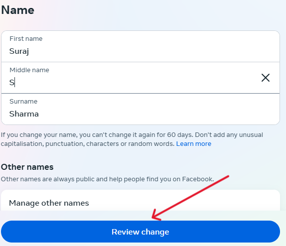 Facebook par Name change kaise kare