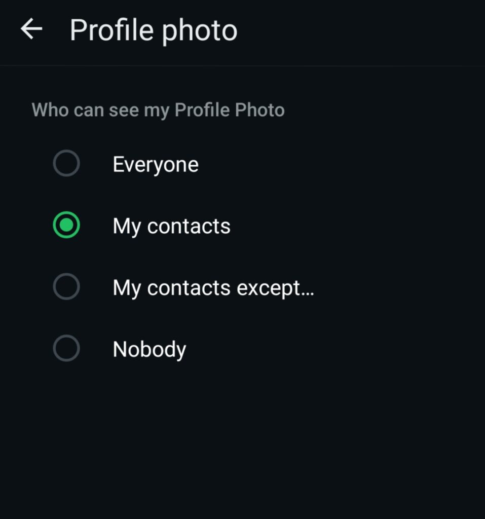 WhatsApp DP hide kaise kare
